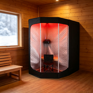 Maßgefertigtes Faltbares <span class=keywords><strong>Sechseck</strong></span>-Saunazelt Tragbare Trockene Infrarot-Sauna für Deutsche Hotel-Spa-Projekte - Product Image 1