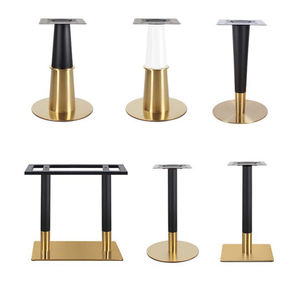 ריהוט עתיק מתכת שולחן רגליים אבקה מצופה יצוק ברזל מסעדת אוכל משתה עגול שולחן בסיס למסעדה - Product Image 5