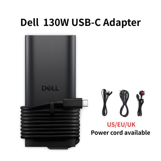 130W USB-C AC Power Adapter for Dell Laptops with Wide Compatibility