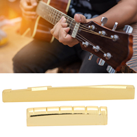 Guitar Nut and Saddle Set Metal Acoustic Brass 6 String Musical Instrument AccessoriesNut Match 74 Saddle