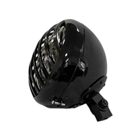 Phare de moto noir 7 "LED Grille pour Harley Cafe Racer Bobber