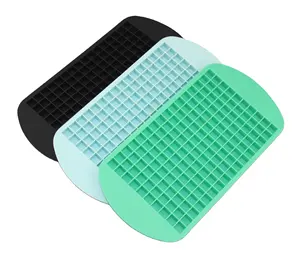 Wholesales BPA Free High Quality of Silicone Square Shape 160 Cavities Small Ice Cube Tray Mold 160-hole ice mold cube tray mak