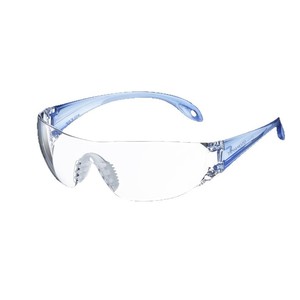 Yamamoto Lf-101 L-fit Protective <b>Glasses</b> Blue Frame <b>Clear</b> <b>Lens</b> 2mm Thickness For Safety Use - Product Image 1