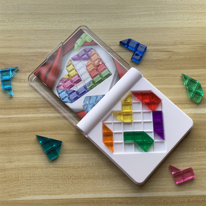Juego Educativo de Desafío de Inteligencia, Bloques Transparentes Coloridos en Forma de Corazón, Rompecabezas de Escritorio para el Desarrollo del Razonamiento Lógico - Product Image 4