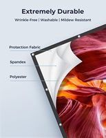 Écran de projection portable pliable Aurzen PJ120PS 120 pouces 4K HD 16:9 sans plis double face pour home cinéma