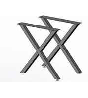 Pieds de table/bureau en métal en forme de K, style industriel moderne PHWOTAN, 30x24 pouces, pour bureau à domicile, design à 3 niveaux, robustes, avec patins réglables