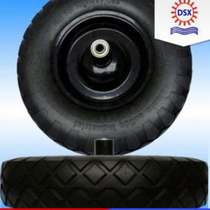3.00-8 Luftreifen Stahlfelge Schubkarren-Lenkrolle Vollgummi-Schwenkrad Kunststoff-Polyurethan 150kg Tragkraft Ohne Bremse - Product Image 6