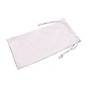 Wholesale Ready Goods 9*18cm Soft Drawstring Custom Microfiber Eye Glasses Sunglasses Bag Pouch Case