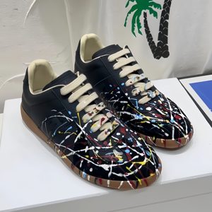 Zapatos de Cuero de Diseño Retro con Graffiti, Zapatos Planos de Moda de Caña Baja, Zapatos Deportivos de Alta Calidad para Exteriores - Product Image 4