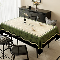 Nappe de table en PVC de luxe à motif floral, écologique, imperméable, anti-taches, lavable et résistante à la chaleur