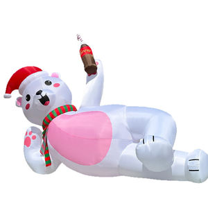 Modern açık noel şişme yalan Polar oyuncak ayı fabrika toptan noel dekorasyon şişme oyuncak yılbaşı hediyeleri - Product Image 1