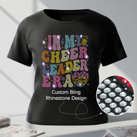 Transferts thermocollants en strass personnalisés sur le thème du cheerleading, écologiques, pour T-shirts scintillants – Vente en gros à chaud