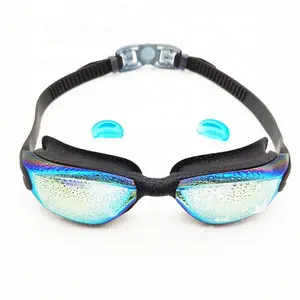 PC安全眼镜游泳池护目镜黑色硅胶运动游泳游泳眼镜