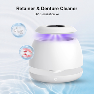 Smile Find Pulitore ad ultrasuoni per apparecchi ortodontici con certificazione CE, doppia modalità di pulizia, luce UV, timer digitale e controllo touch - Product Image 1