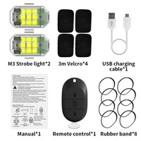 Feu de signalisation stroboscopique pour moto, mini lampe LED anti-collision, pour drone, voiture, vélo, avertissement lumineux, 7 couleurs, étanche