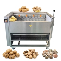 Industriële multifunctionele groenteschilmachine, hoge capaciteit, efficiënt voor aardappel, gember, schelpen