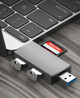 7 in 1 Pembaca Kartu Multi SD TF OTG Micro USB Type C dengan Port USB 3.0