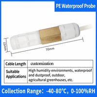 Capteur de température et d'humidité SHT30, transmetteur I2C 4 fils -40~125 ° Sonde en acier inoxydable C avec câble de 1M/3M/5M pour HVAC, serre et IoT