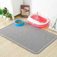 Grand tapis rectangulaire en PVC de luxe moderne, doux, écologique, antidérapant, pour litière de chat et pour chiens