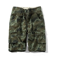 Pantalones Cortos Cargo Casuales Transpirables de Tallas Grandes Ever Glow para Hombre, Verde, Algodón/Poliéster, Cintura Elástica, Logotipo Personalizado, Venta al Por Mayor