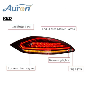Luces Traseras LED AURON para Panamera 2009-2013 970.1, Actualización con Señal de Giro Dinámica y Luces de Freno, Ajuste Universal, Stock en EE. UU. - Product Image 5