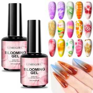 Gel floreciente multifuncional Compatible con Gel Polish <span class=keywords><strong>Builder</strong></span> Gel Fácil de crear Uñas florales de acuarela de mármol - Product Image 1