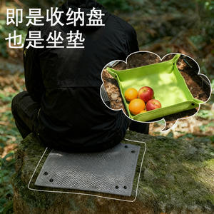 Bandeja de Almacenamiento Plegable Portátil para Exteriores, Rectangular, Impermeable, Ligera, Verde, Multifuncional, Tapete para Picnic y Camping - Product Image 2