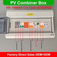 Boîtier de distribution d'énergie photovoltaïque RUIPEIN IP65 étanche à montage en surface, DC1000V 63A 1 entrée 1 sortie avec ATS et verrouillage biométrique