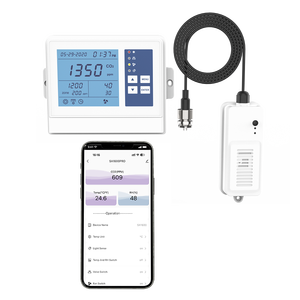 <span class=keywords><strong>CO2</strong></span> Monitor Controller, dispositivo di controllo <span class=keywords><strong>CO2</strong></span> a parete WiFi per il controllo <span class=keywords><strong>CO2</strong></span>, temperatura, umidità per la casa, l'ufficio o la scuola - Product Image 1