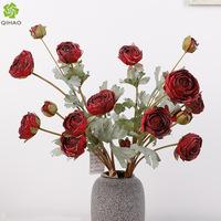Grensoverschrijdende herfstkleurige kunstmatige rozen tafeldecoraties kunstbloemenboeketten decoratieve bruidsrozen kunstbloemen