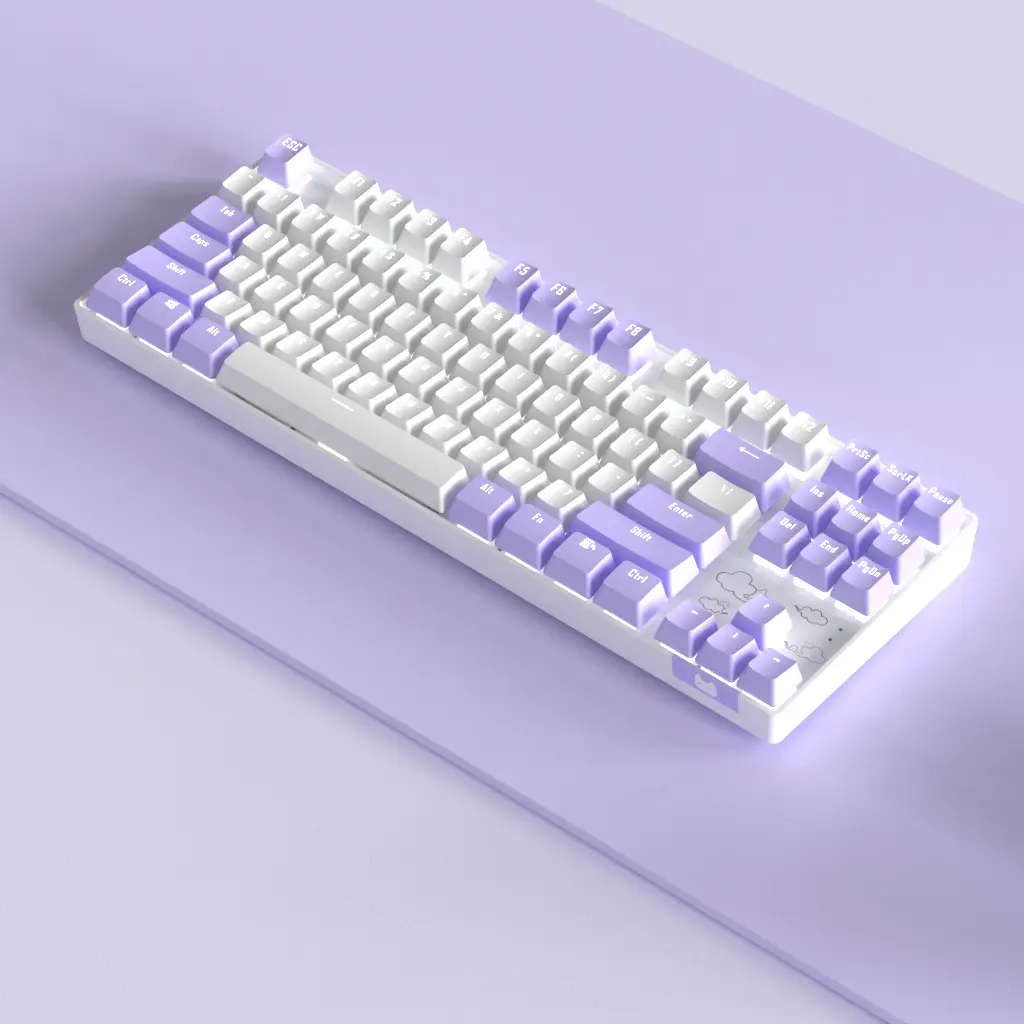 Best-seller Mini clavier mécanique sans fil compact Clavier sans fil mignon de couleur claire