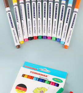 Bview Art 12-Color penna da colorare in cotone bianco da colorare t-shirt in tessuto - Product Image 2