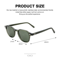Lunettes de soleil vintage tendance pour hommes monture carrée en acétate avec verres polarisés Tac lunettes de soleil en rose jaune gris
