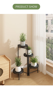 Style scandinave intérieur-extérieur amovible grain de <span class=keywords><strong>bois</strong></span> jardinières <span class=keywords><strong>en</strong></span> métal carré <span class=keywords><strong>jardin</strong></span> et maison balcon décor - Product Image 6