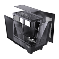 LOVINGCOOL Châssis ATX de bonne qualité Boîtier pour ordinateur de jeu PC en verre trempé noir Boîtier CPU complet Boîtier pour ordinateur