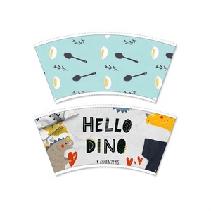 Impression personnalisée jetable en gros ventilateur simple paroi double paroi en PE avec manchon en papier <span class=keywords><strong>noir</strong></span> enduit avec fond pour le café - Product Image 4