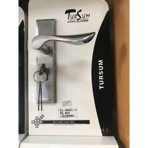 Tursum Interior <b>Door</b> Lock Lever <b>Handle</b> GnX660X673 L50 Stainless Steel Modern Design Bedroom Use - Product Image 1