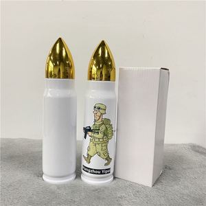 แก้วน้ำสแตนเลสทรงกระบอกแบบตรง ขนาด 500 มล. สีขาว สำหรับงานซับลิเมชั่น DIY  ขวดน้ำทรงกระบอก DIY - Product Image 1