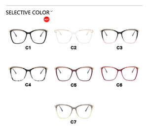 Nueva moda mujer Anti luz azul gafas para hombres Metal ojo de gato Marco de gran tamaño óptica General lectura gafas de ordenador - Product Image 3