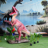 Modèle de dinosaure LONGTU, simulation de dinosaure électrique de 4 m, Velociraptor réaliste, dinosaure animatronique à grande échelle, parc à thème