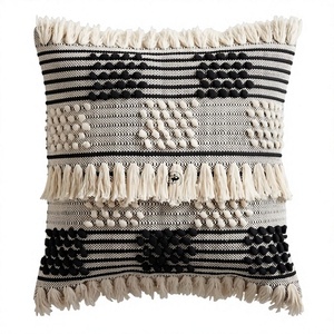 ITHL Wholesale Boho Cotton Cushion Covers Hand-Woven Decorative <b>Throw</b> Pillows for Home Hotel Living Room - Product Image 1