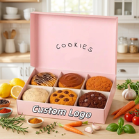 Emballage de biscuits biodégradable personnalisé avec estampage à froid, papier alimentaire, boîtes à biscuits pour boulangerie avec logo
