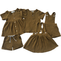Prinzessin Rock Kleinkind Baby Mädchen Student Crêpe Rock Baumwolle Blank Kurzarm Kleid