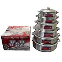 6-teiliges Modernes Kochgeschirr-Set aus Aluminiumlegierung Antihaft-Töpfe und Pfannen Ofenfest Spülmaschinenbeständig für Zuhause und Küche
