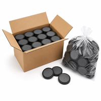 Bouchon à vis en plastique PP gris à nervures centrales pour bocaux à large ouverture, idéal pour les noix, les collations et les aliments secs – Vente en gros