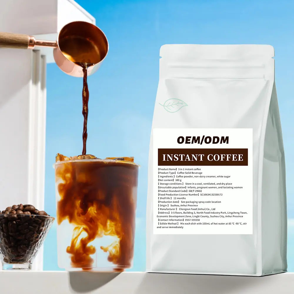 Oem/Odm Oploskoffie 3 In 1 Arabica Oploskoffie Poeder Oploskoffie Groothandel