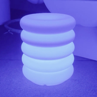 Tabouret lumineux LED RGB rechargeable 16 couleurs, étanche, en plastique PE, pour la maison, l'hôtel, la vente en gros et la location