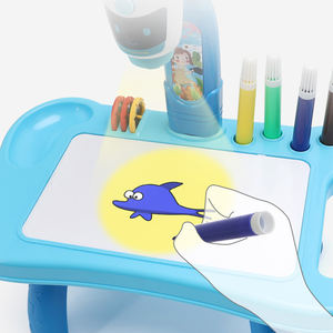 キッズ子供用多機能テクニカルLEDプロジェクションアートドローイングテーブル、プロジェクターおもちゃ、キッドドローボード、ドローイングボード - Product Image 5