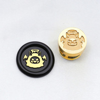 Sceau à cire de haute qualité, série de motifs de dessins animés de 15 mm, petit diable, petit gâteau, os de poisson