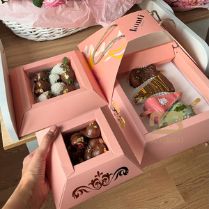 Caja de Papel de Grado Alimenticio de 3 Capas con Forma de Pirámide para Comida para Llevar, Empaque para Catering, Pan, Postre, Bocadillos, Pastelería, Caja Piramidal para Degustación - Product Image 4